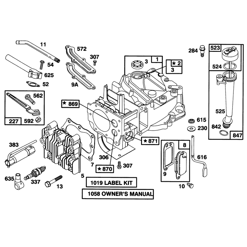 Engine Briggs and Stratton Model 128802-0615-01