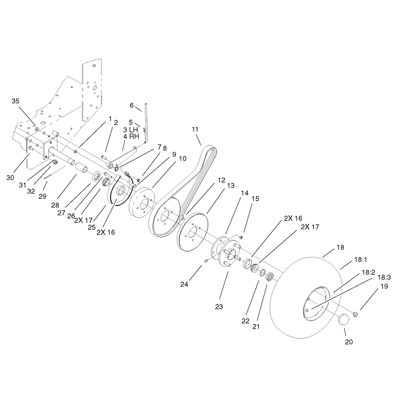 Wheel Drive and Brake Assembly
