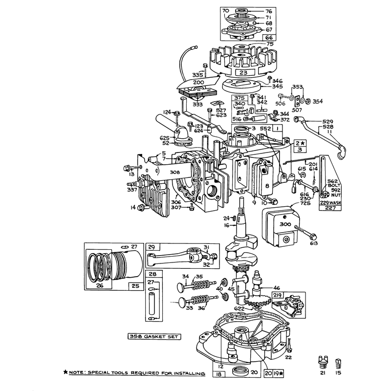 Engine Briggs and Stratton Model No 130902-0333-01