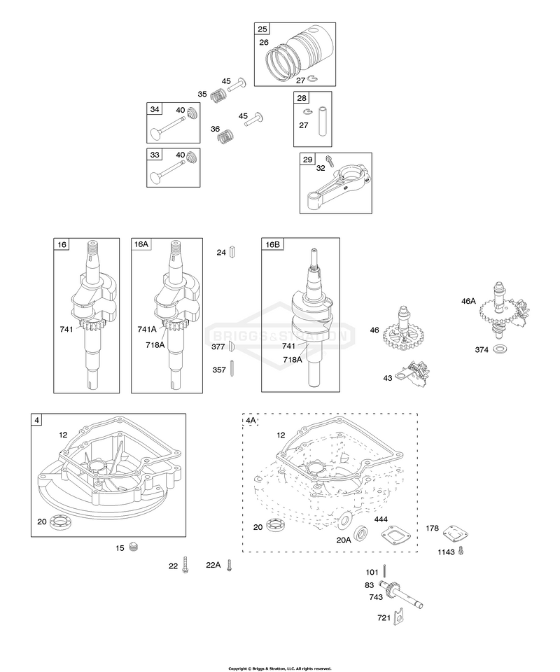 Camshaft, Crankcase Cover/Sump, Crankshaft, Piston/Rings/Connecting Rod