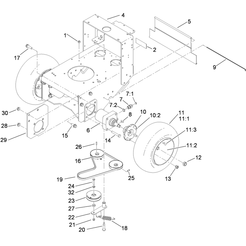 Pump Drive and Wheel Assembly