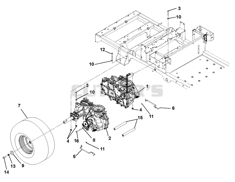 Transaxle, Dump Valves And Rear Wheels