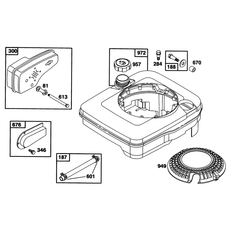 Engine Briggs and Stratton Model 124702-3115-01