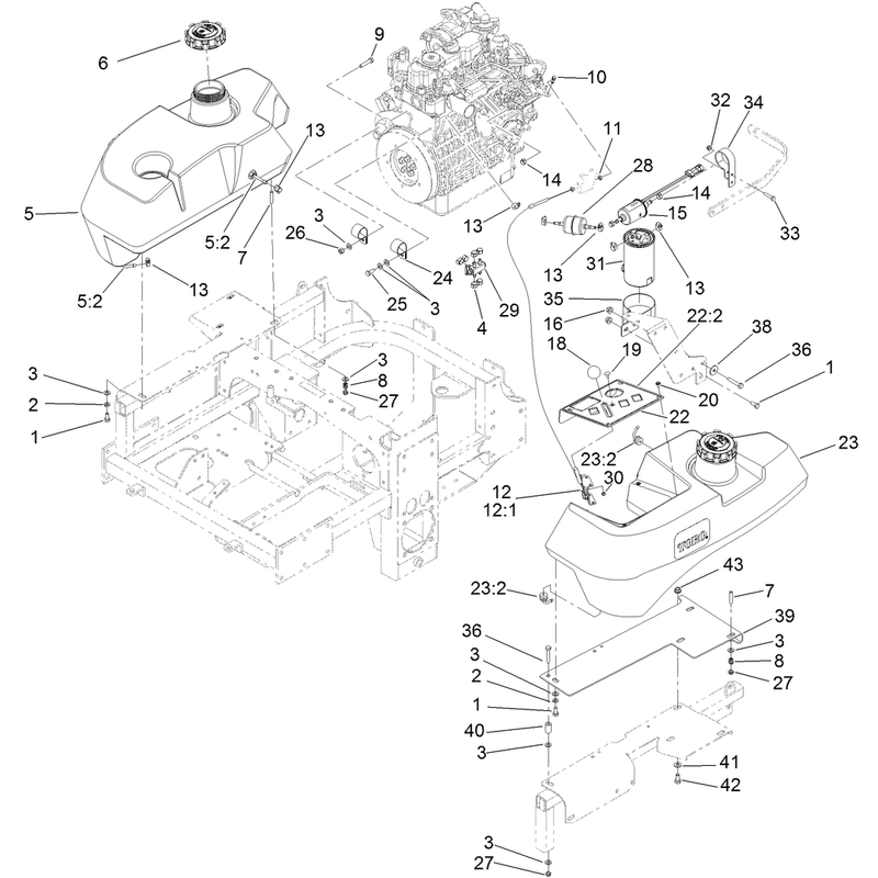Fuel System and Throttle Control Assembly