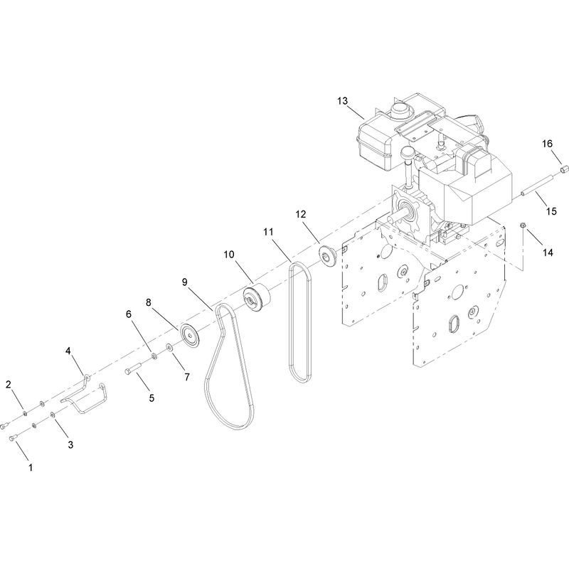 Engine and Belt Assembly