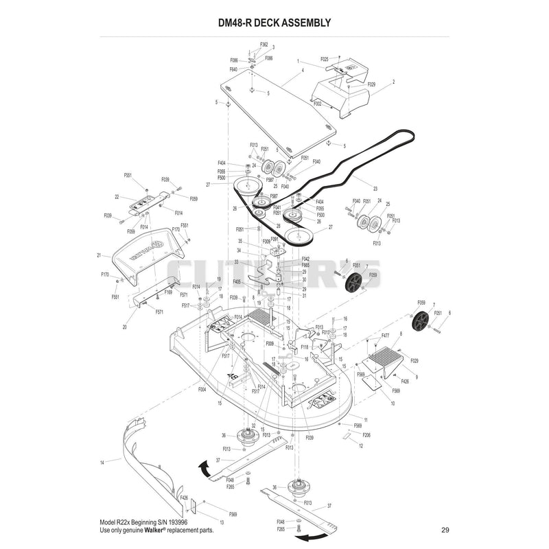 DM48-R DECK ASSEMBLY