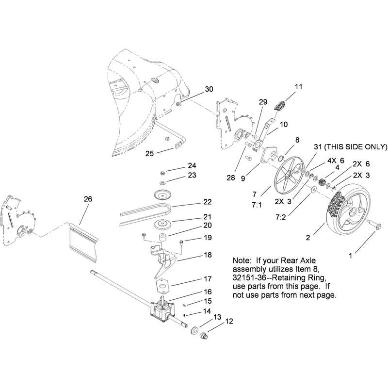 Rear Axle and Transmission Assembly