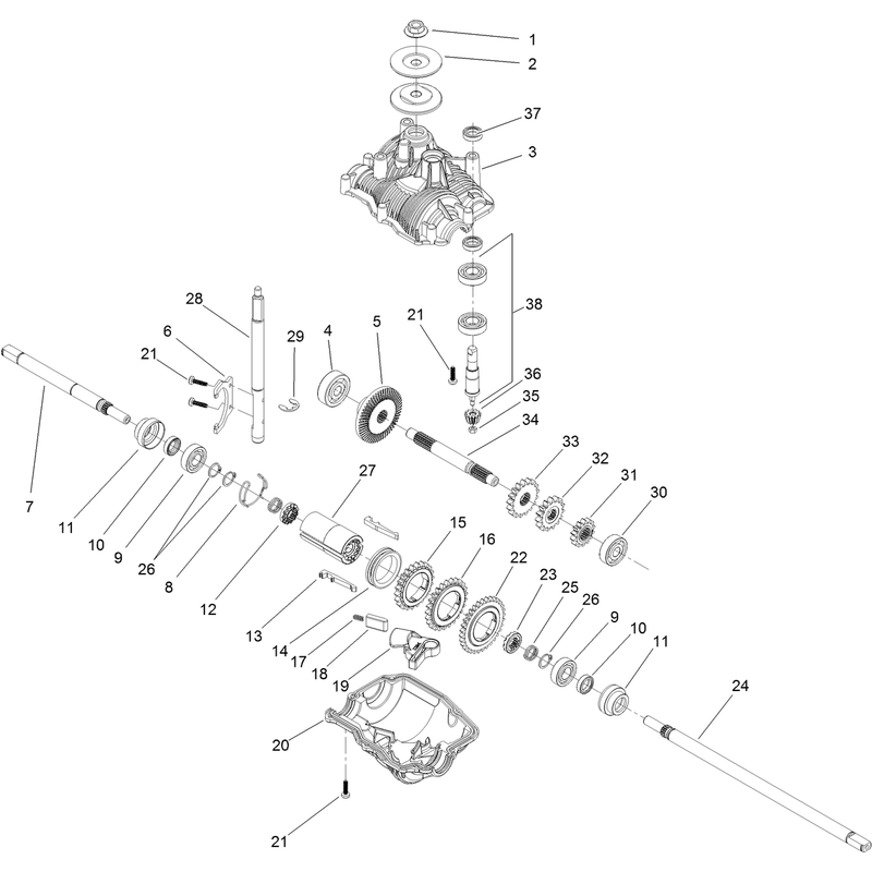 Transmission Assembly No 131-0859