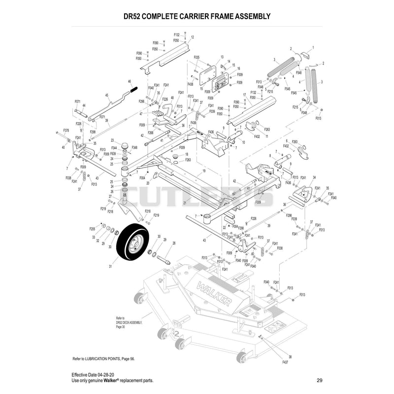 DR52 COMPLETE CARRIER FRAME ASSEMBLY