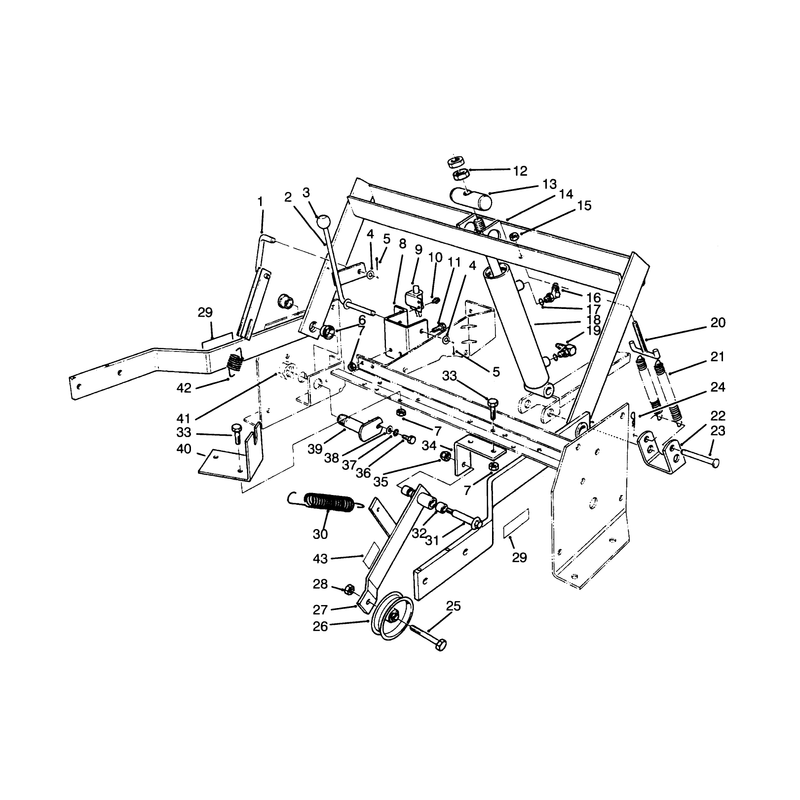 Parking Brake and Lift Frame Assembly