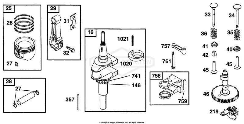 Piston Grp, Crankshaft, Cam