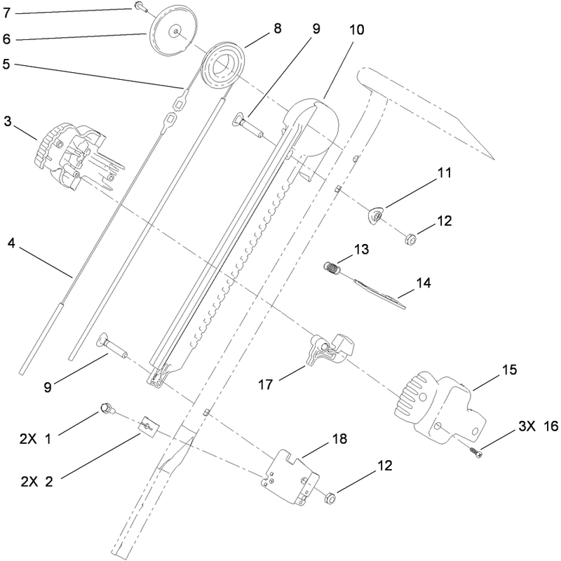 Handle Chute Control Assembly