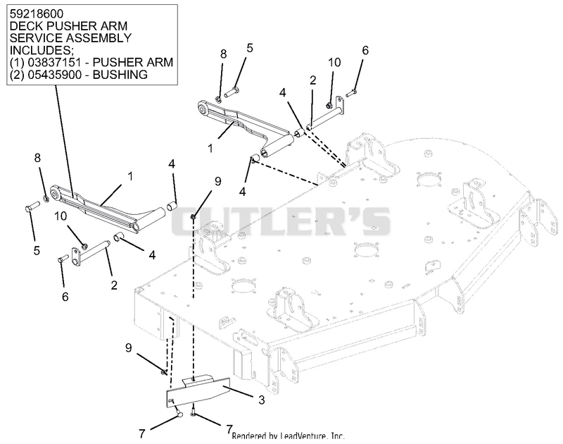 Stabilizer Arms And Baffles - 52-Inch Deck