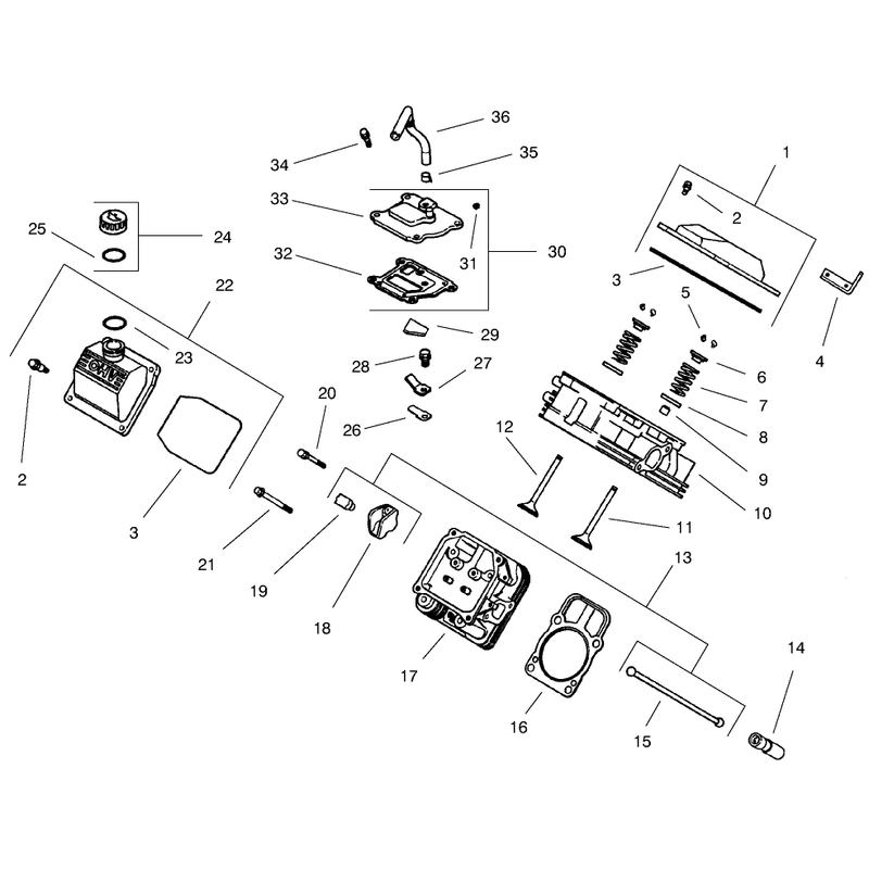 Group 4 Headvalvebreather ch25s-68606 Kohler