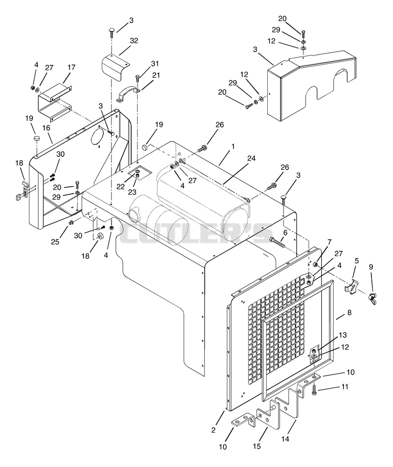 Engine Housing And Belt Guard