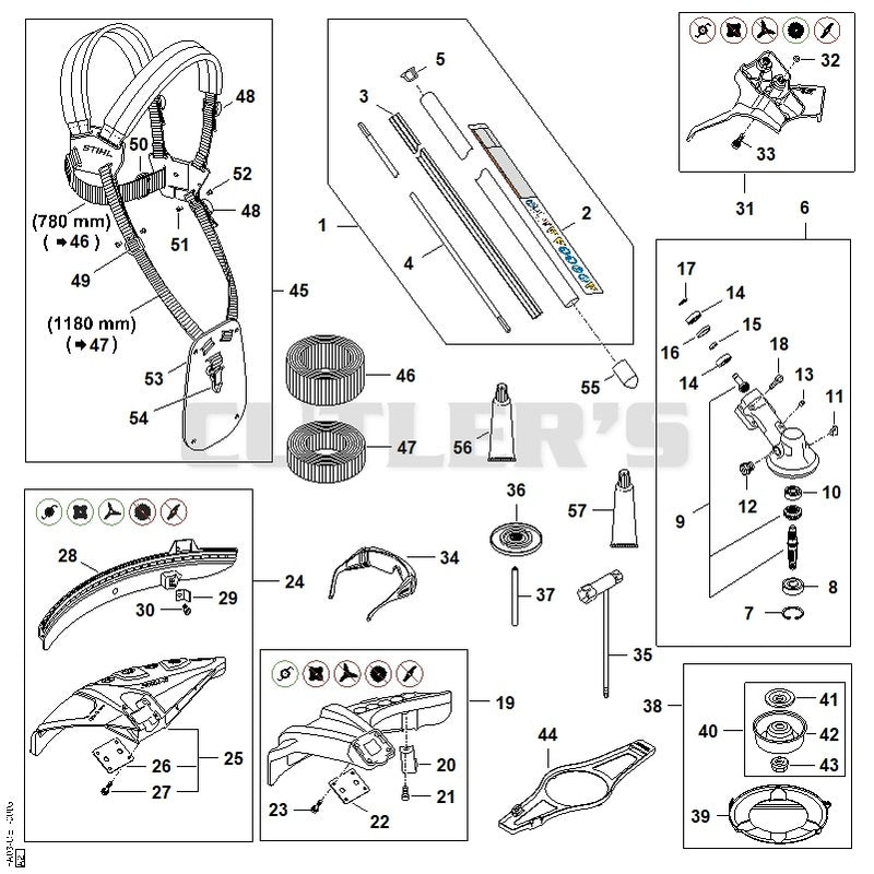 Drive tube assembly, Gear head, Deflector FSA 200