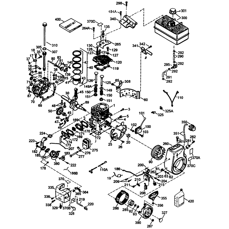 Tecumseh Engine Model Hmsk100-159227u
