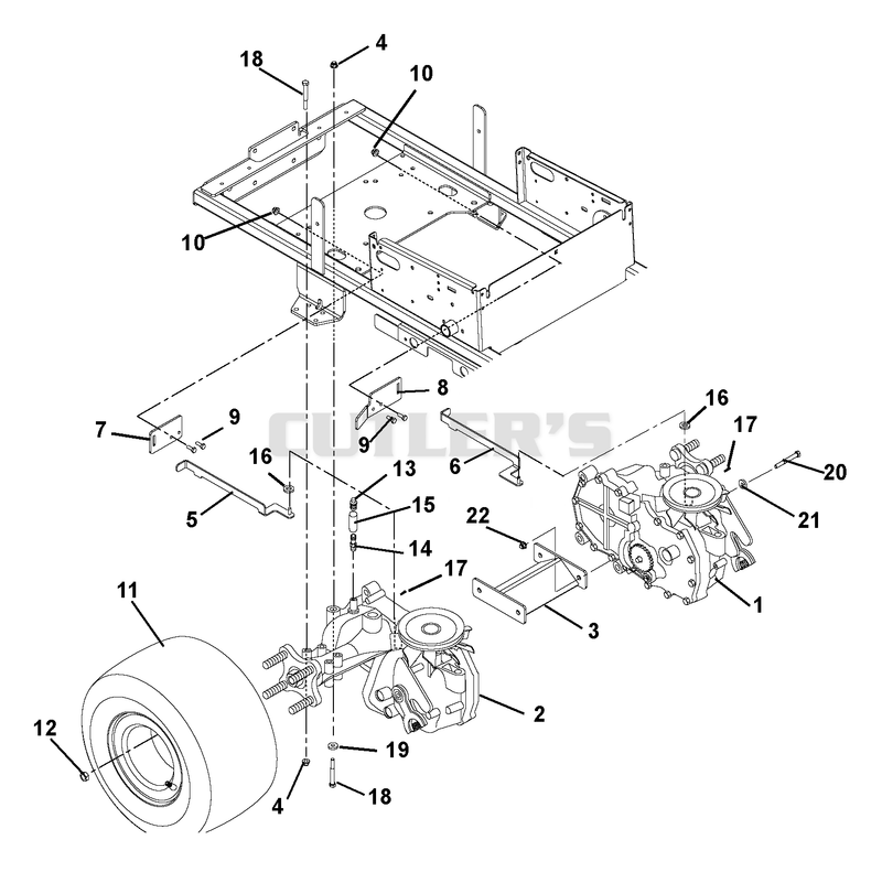 Transaxle, Dump Valves And Rear Wheels