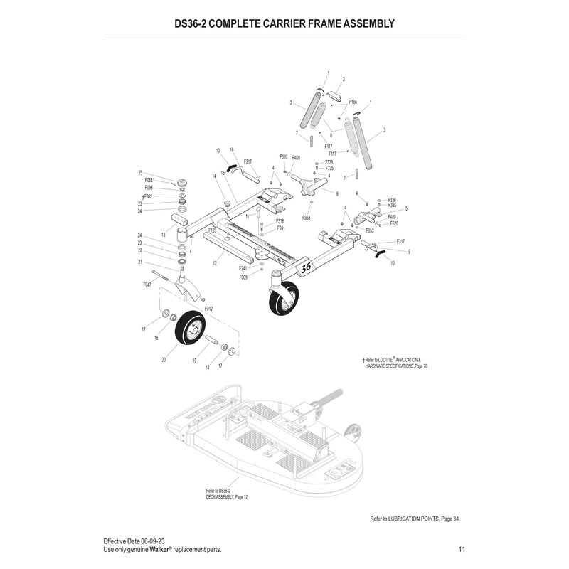 DS36-2 COMPLETE CARRIER FRAME ASSEMBLY