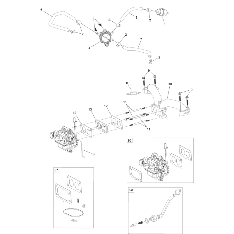 Fuel System Assembly  Engine Assembly No. 127-9041