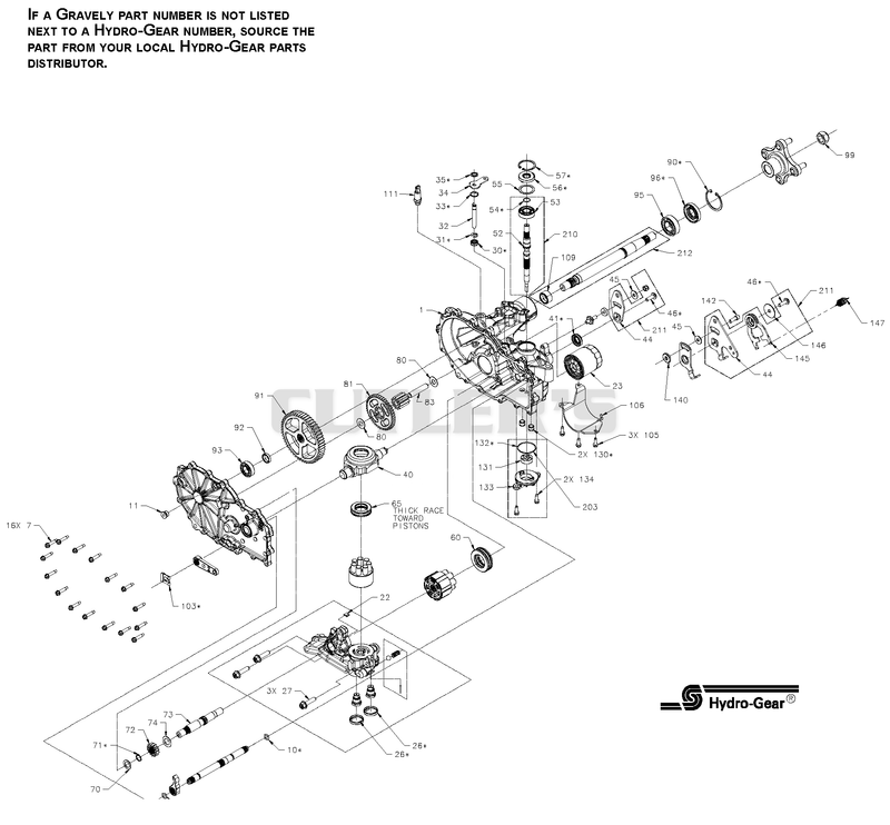 Hydro-Gear Hydrostatic Pump (Right Hand)
