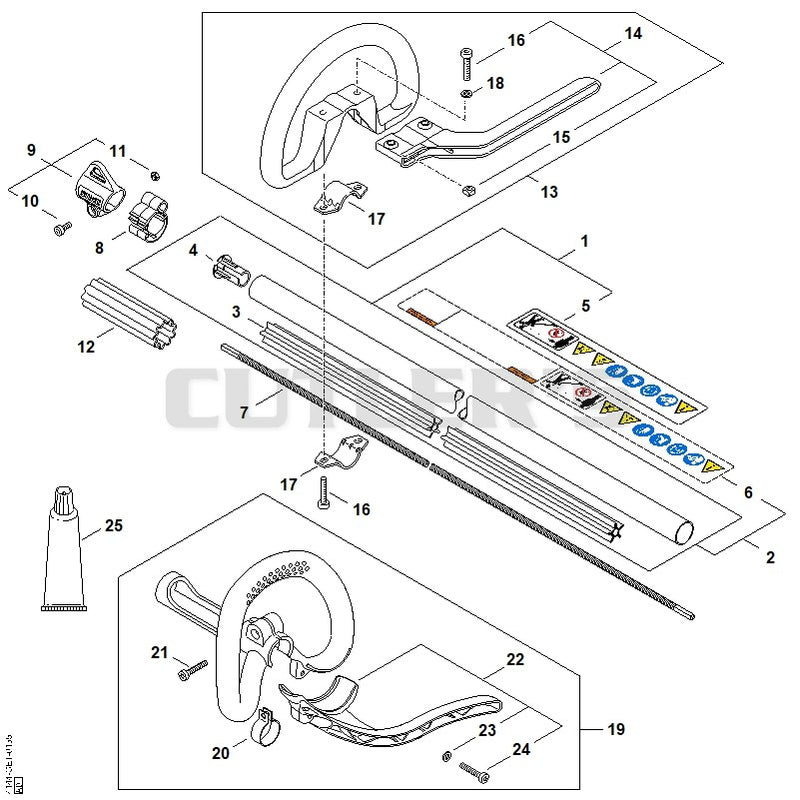 Drive tube assembly, Loop handle