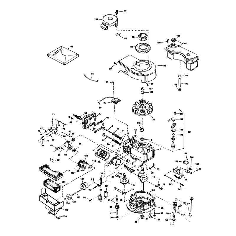 Engine Tecumseh Model No Tvs100-44001 Continued Used on Units with Serial No 7000001 - 7001847