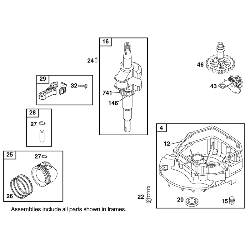 Crankcase and Crankshaft Assembly