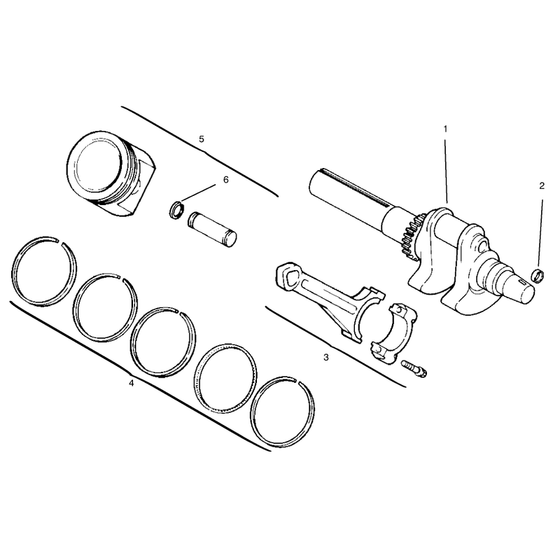 Crankshaft Piston and Rings