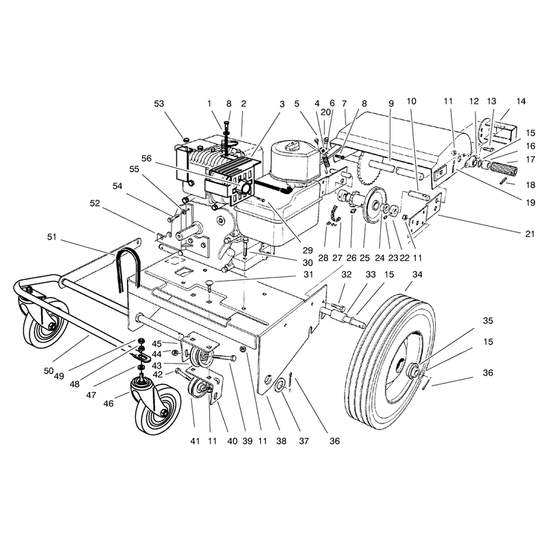 Engine and Base Assembly