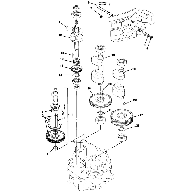 12.5hp Engine Crankshaft & Camshaft Assembly