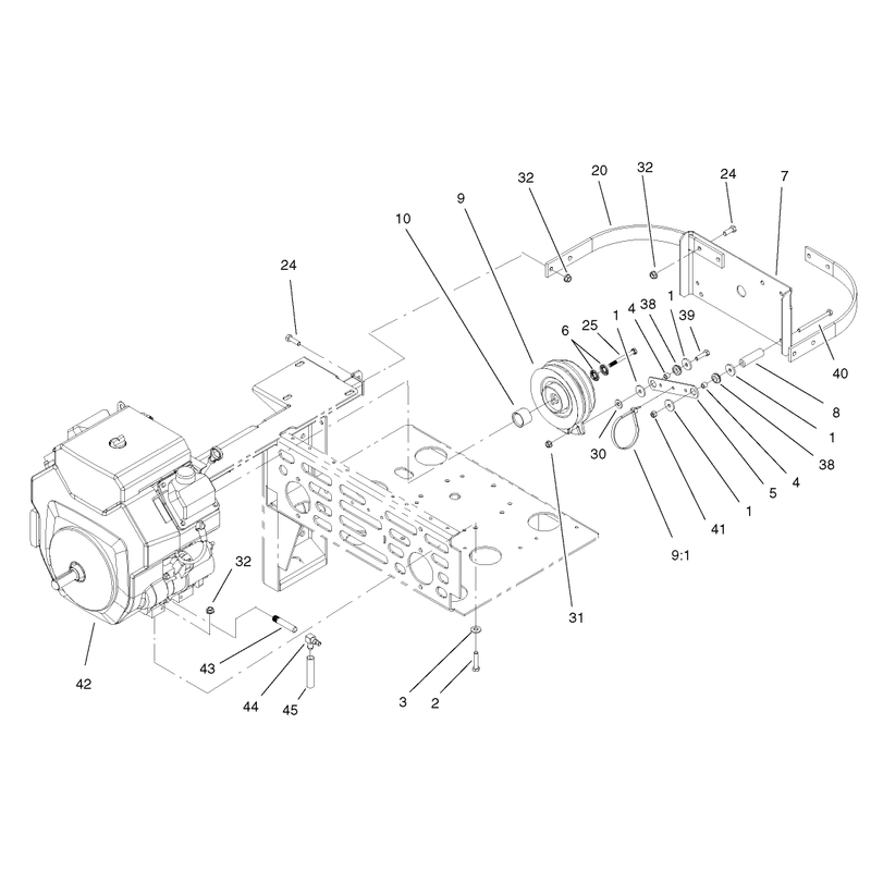 Engine and Clutch Assembly