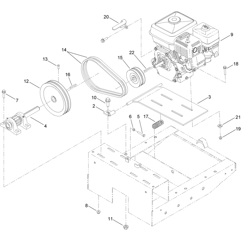 Engine and Pinion Assembly