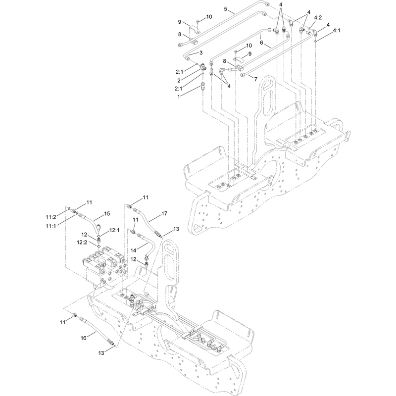 Hydraulic Routing Assembly Main Frame