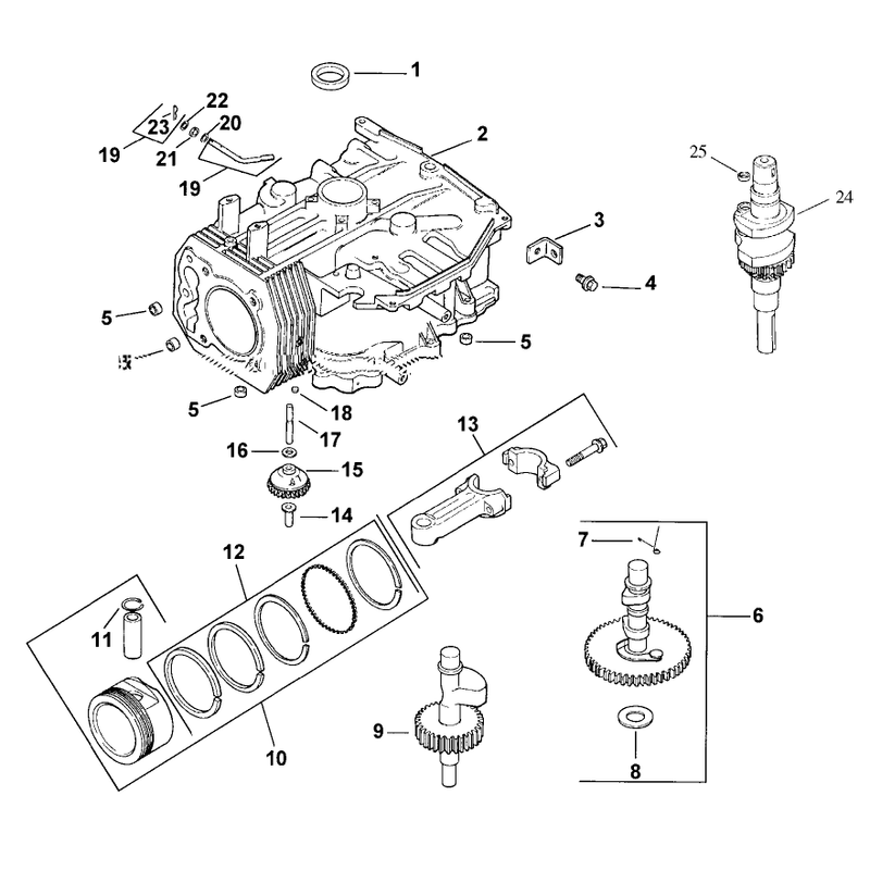 Crankcase Engine Kohler Model No Cv151 Spec 41560