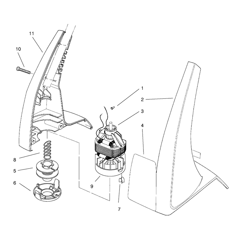 Motor and Housing Assembly