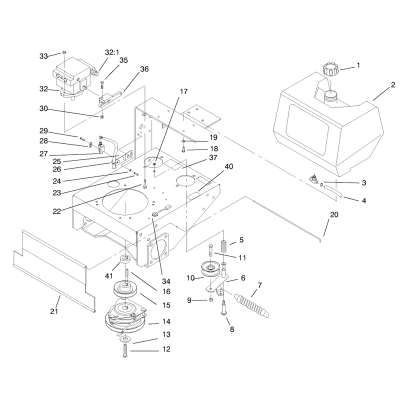 Fuel Tank Hydro Pump and PTO