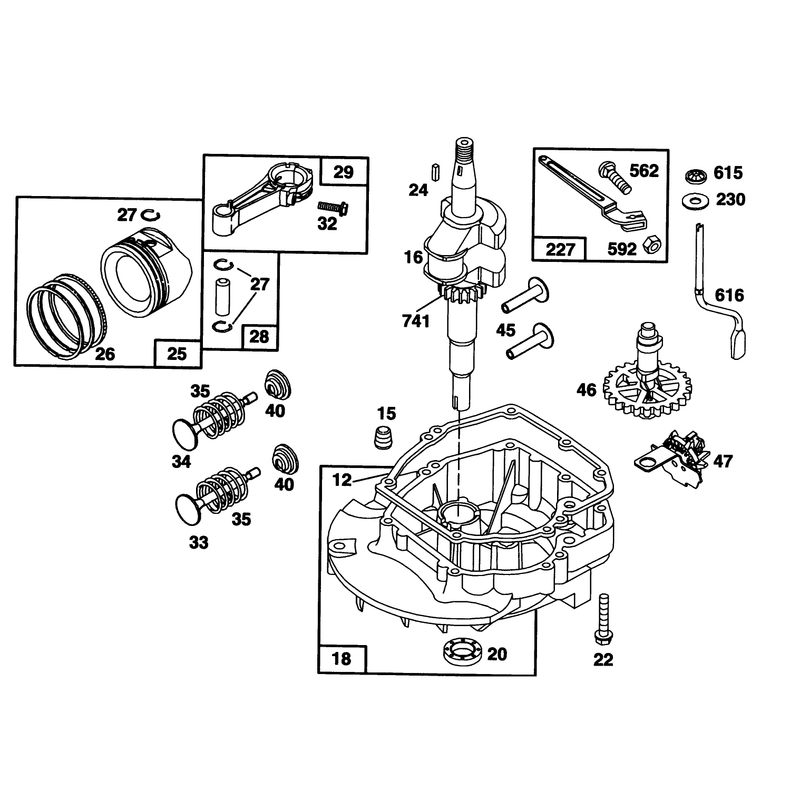 Engine Briggs and Stratton Model 122702-0182-01