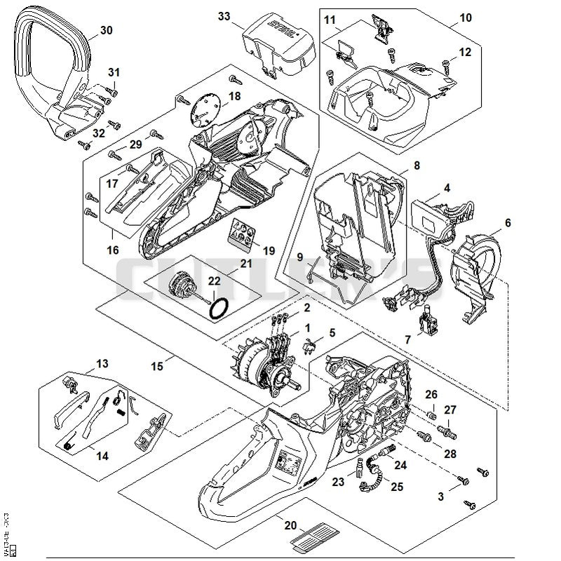 Electric motor, Electronic module, Handle housing