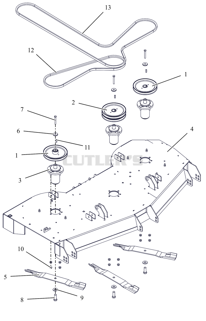 Deck, Belts, Blades, And Spindles - 60"