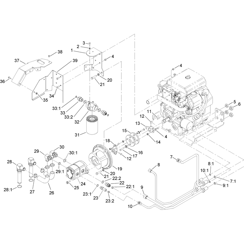 Hydraulic Pump and Filter Assembly