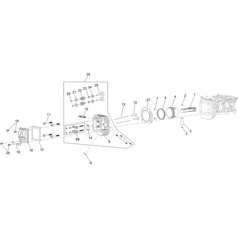 Piston and Cylinder Head Assembly