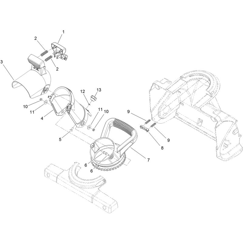 Deflector Chute Control Assembly
