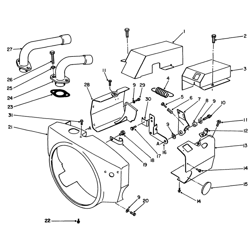 Engine Air Housing-Onan No. P220g, Type I/10808c