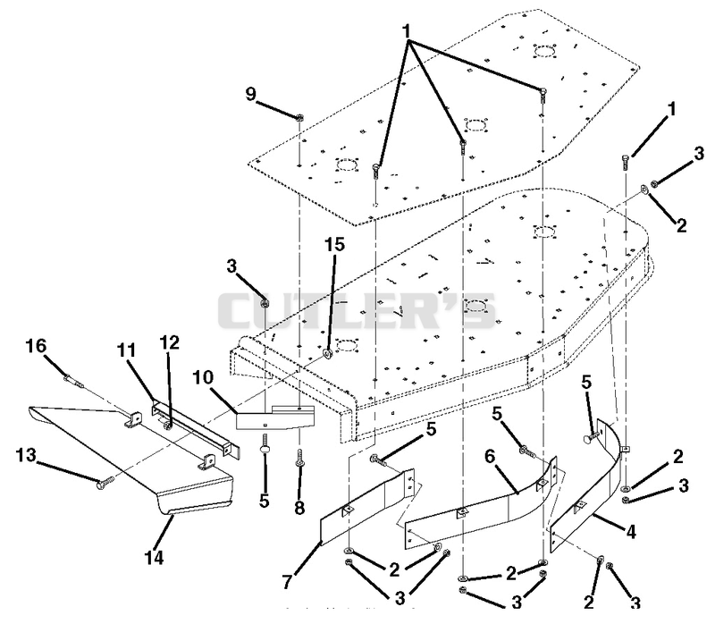 Mower Deck - Discharge Chute And Baffles