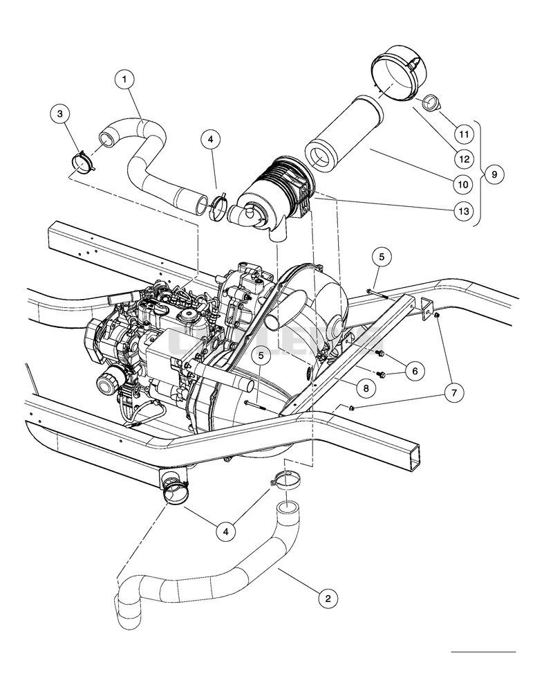 Intake Duct and Air Box Assembly - Diesel Vehicles
