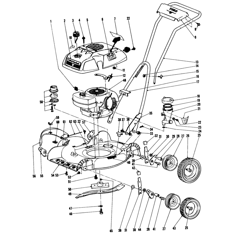 19in Fingertip Start Main Frame Parts List