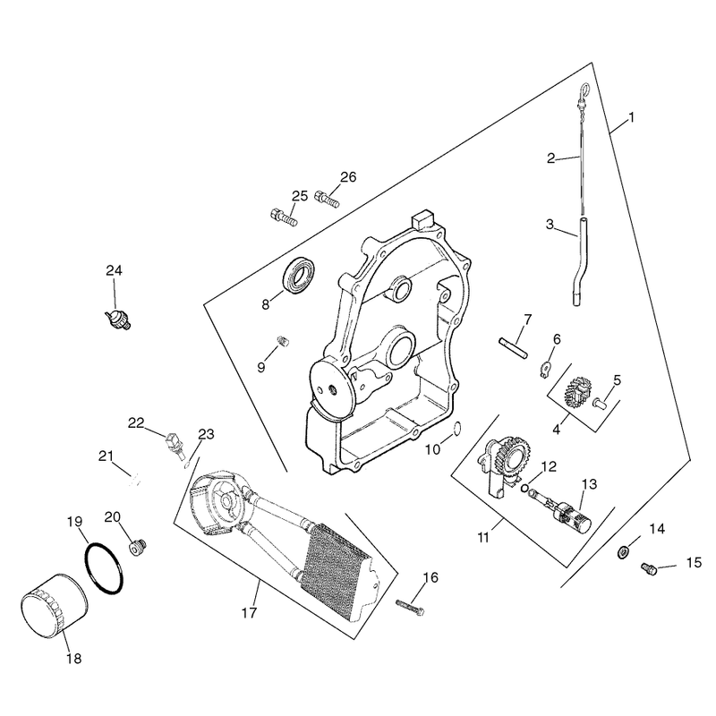 Group 3 Oil Pan Assembly Kohler CH26S-78518