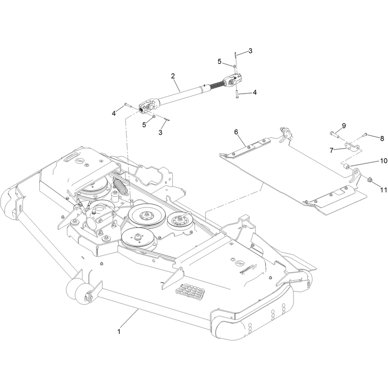 Deck Driveshaft and Tunnel Assembly
