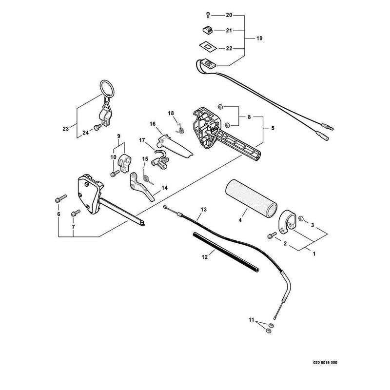 Control Handle,Throttle Cable, Ignition Switch